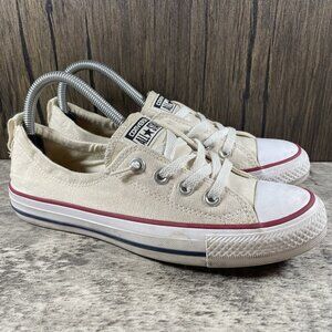 Converse Sneakers Womens 8 Chuck Taylor All Star Shoreline Shoes Beige Canvas